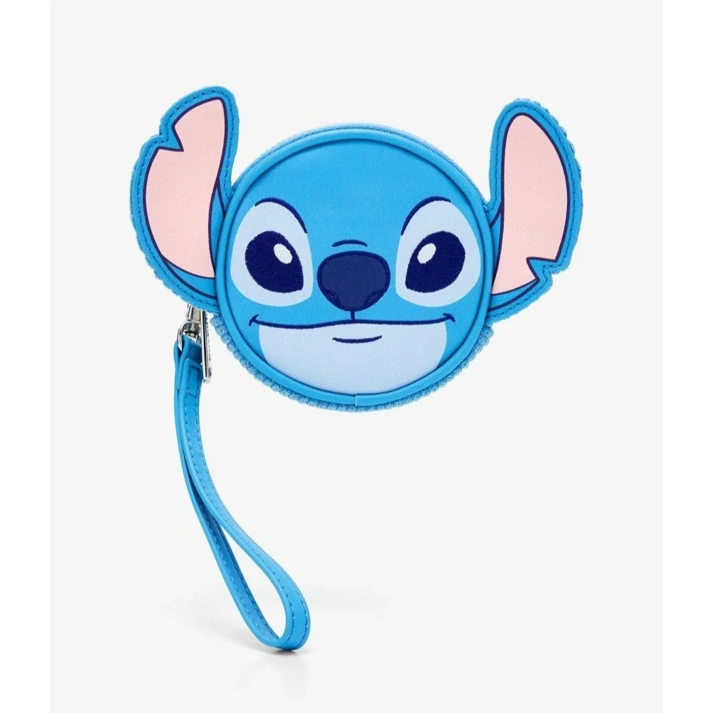 NEW! Loungefly Disney Lilo & Stitch Figural Stitch Corduroy Coin Bag Wristlet